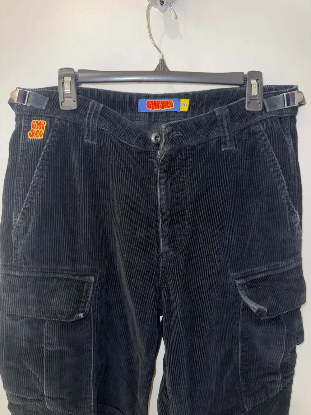 Empyre Relax Black Corduroy Baggy Cargo Skate Pants Size 30